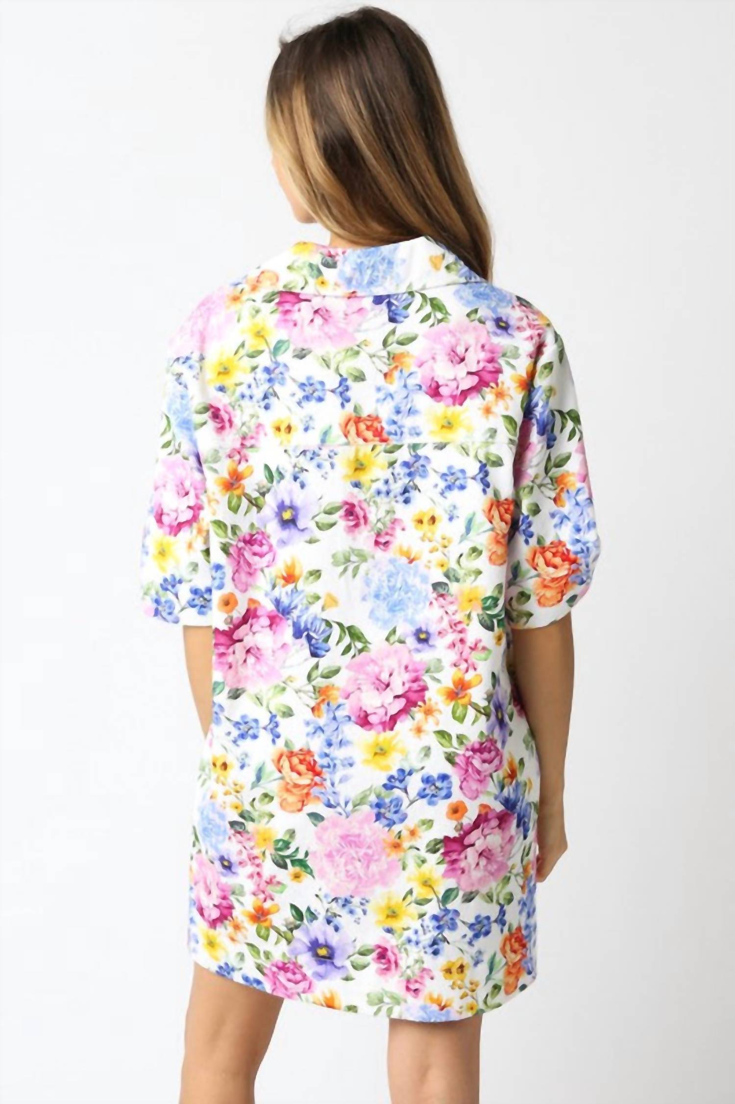 Olivaceous - Riley Floral Denim Dress