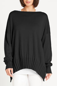 Planet By Lauren G. - Ribbed Boatneck Top