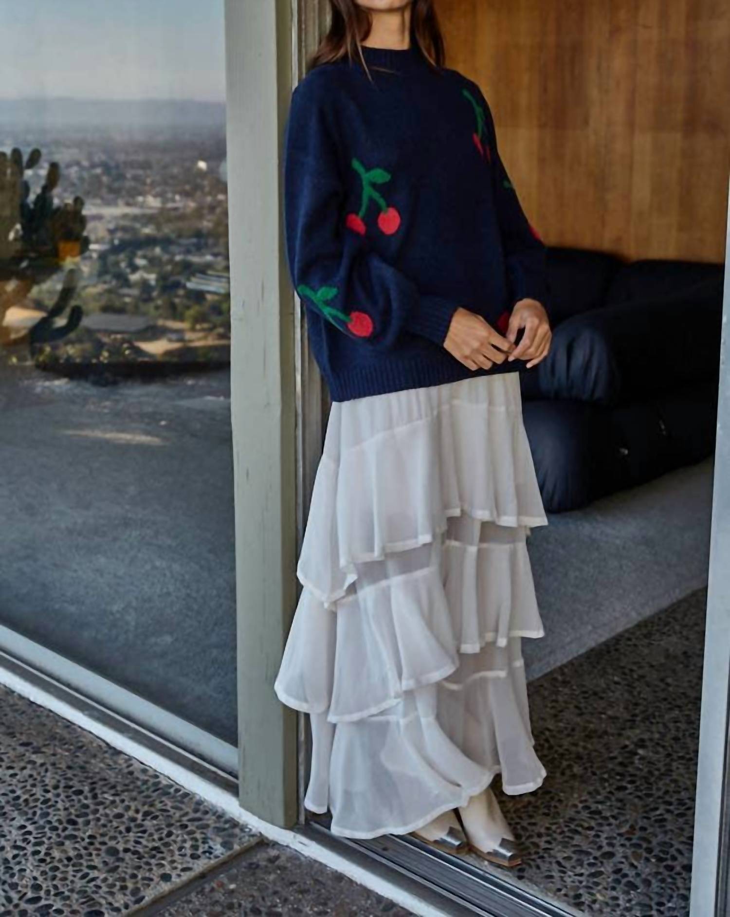By Together - Cherry Print Sweater