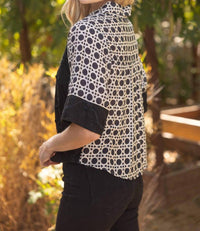 Voy - Ginny Floral Textured Button-Up Top