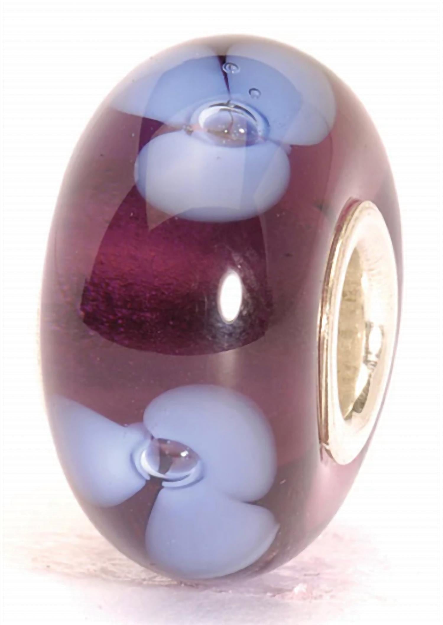 Trollbeads Women's Flower Glass Bead Charm in purple - women's accessory
