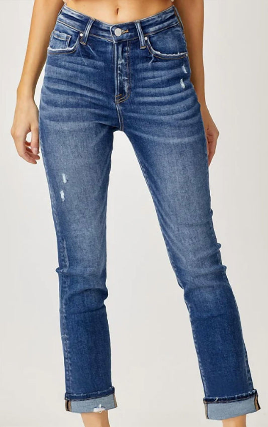 Risen - Women's Plus Size Cuffed Jeans