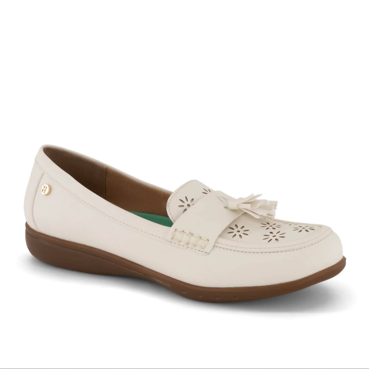 Andrea Women's Tassel Detail Loafer in beige - women's flats