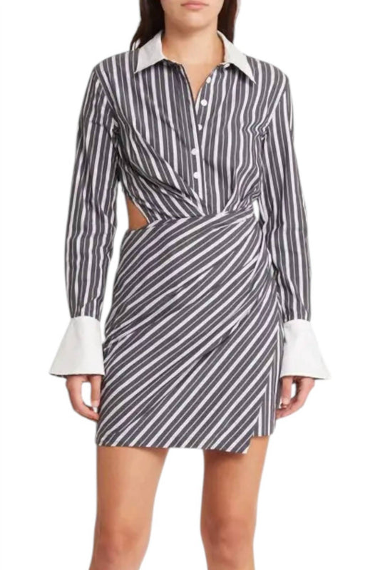 Moon River - Lauren Striped Mini Dress