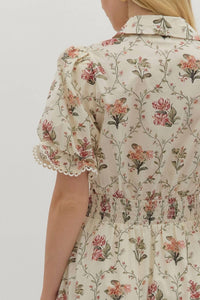 Entro - Sweet Floral Midi Dress