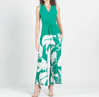 Clara Sun Woo Ankle Pant in green and ivory print - women's pants - view 4