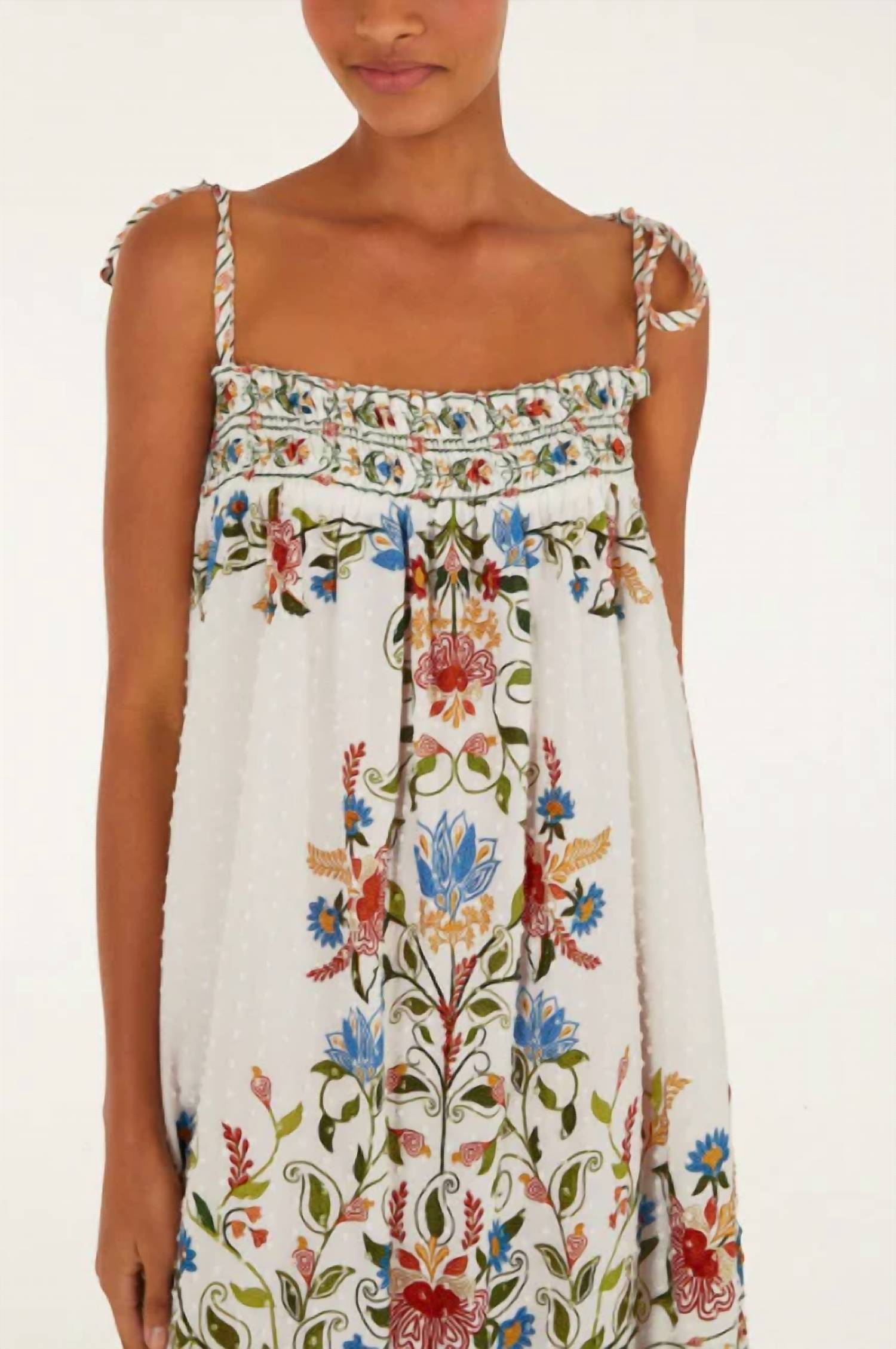 Farm Rio - Stitched Garden Long Dress