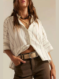 Free People - Seaside Cotton Stripe Shirt