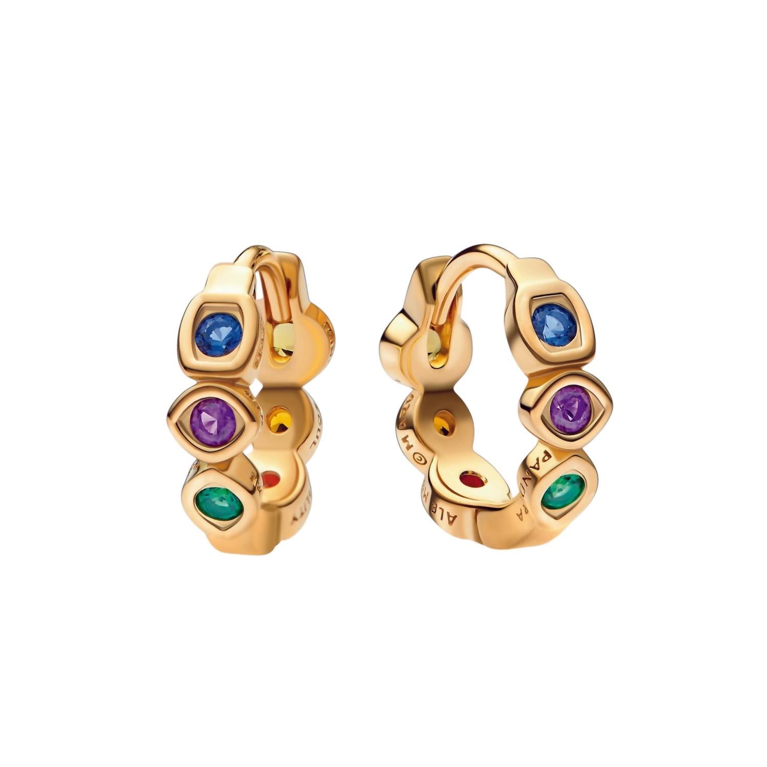 Pandora - Women's Marvel Infinity 14k Hoop Earrings