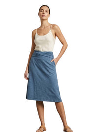 Mododoc - Shirred Waistband A-Line Skirt