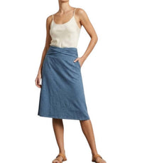 Mododoc - Shirred Waistband A-Line Skirt