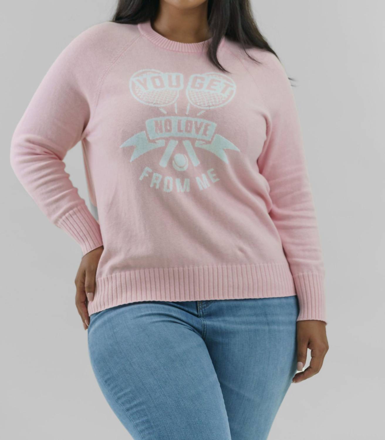 Minnie Rose - You Get No Love From Me Long Sleeve Sweater - Plus
