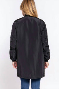 Active Basic - Long Line Bomber Jacket