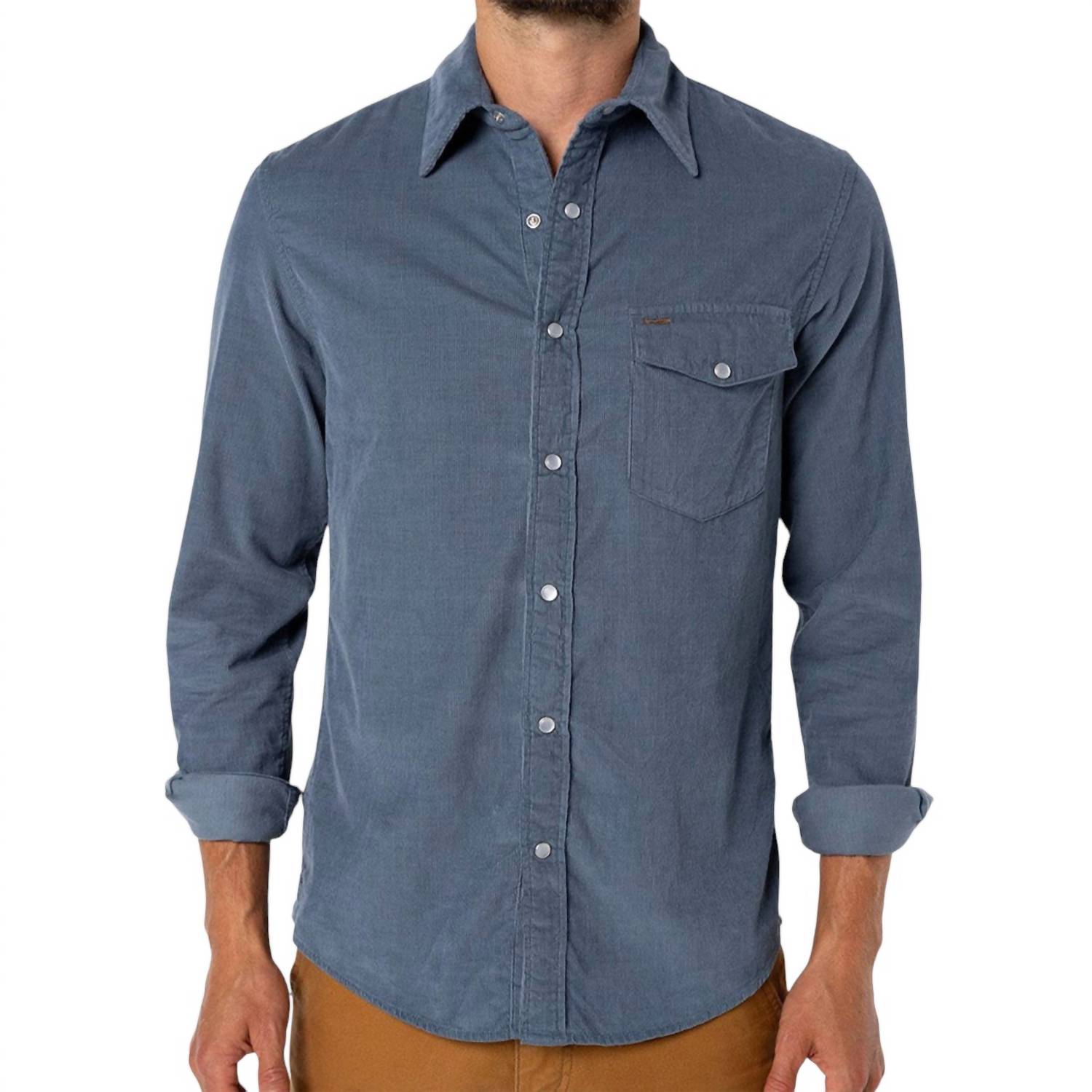 Criquet - Long Sleeve Corduroy Pearl Snap Shirt