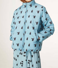Compania Fantastica - Penguin Print Quilted Bomber Jacket