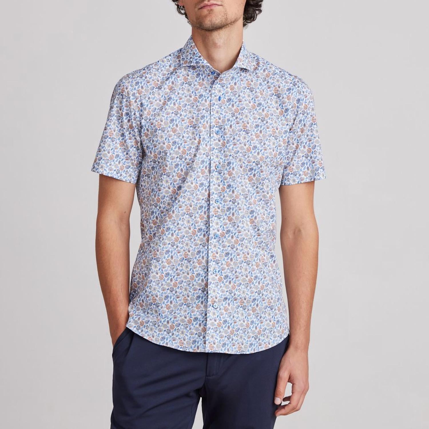 Emanuel Berg - Marseille Floral Print Short Sleeve Shirt