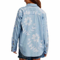 Free People - Airbrushed Blossom Denim Shirt