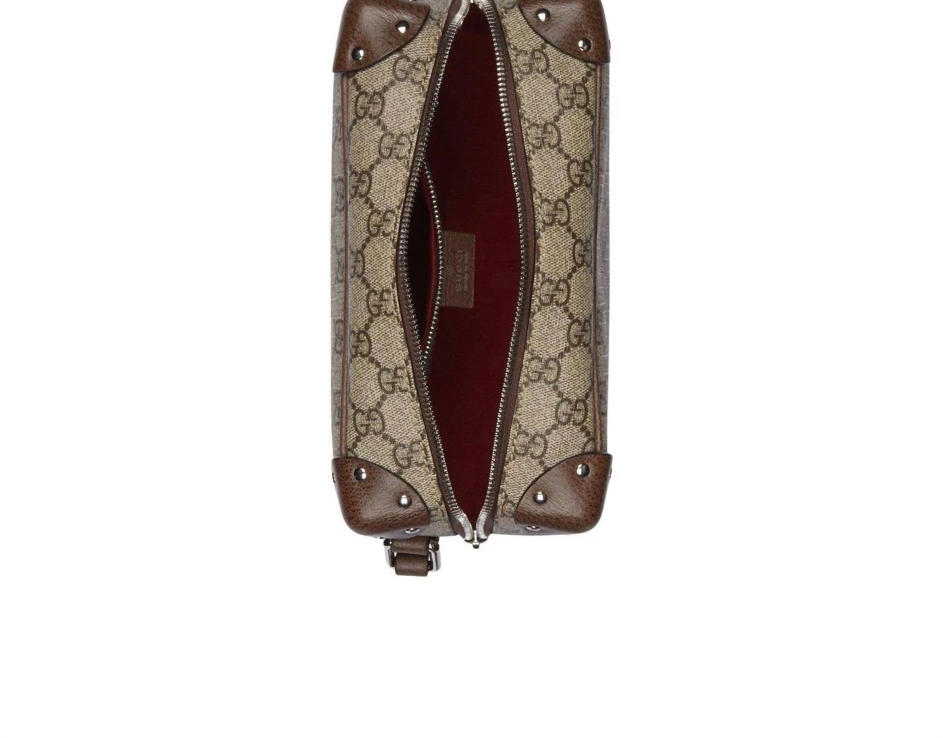 Gucci - Men's Gg Supreme Shoulder Bag With Leather Details