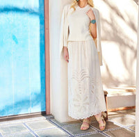 Karen Kane - Cutout Embroidery Midi Skirt