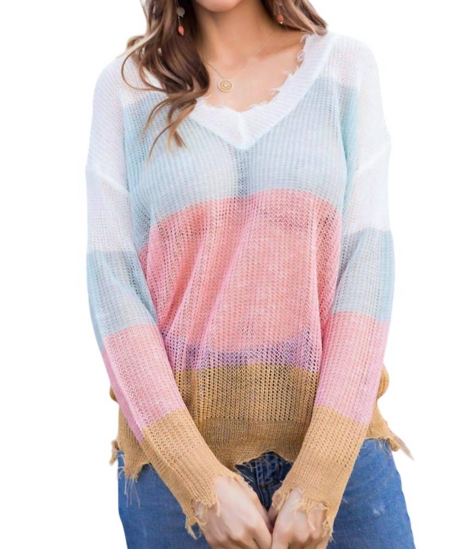 Mainstrip - Frayed Light Weight Sweater