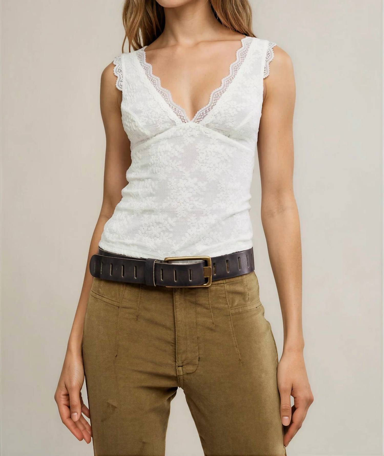 Free People - Loved You First Lace Cami Tea Top