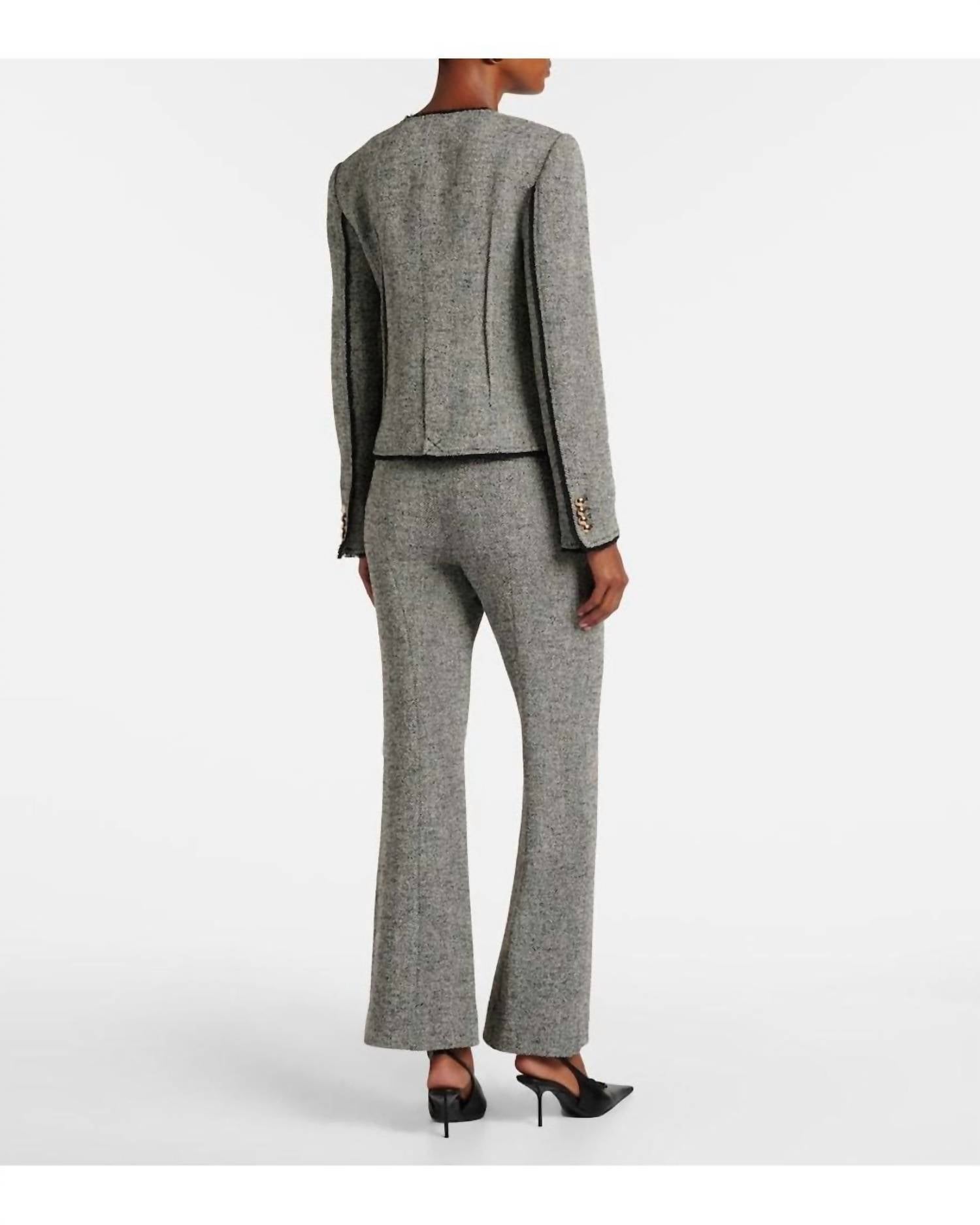 SIMKHAI Ivie Blazer in black white - women's jacket - alternate view