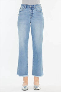 Kancan - Bri High Rise Slim Wide Leg Jeans