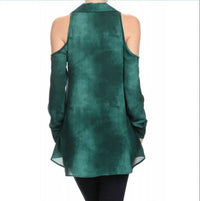 Ariella - Cold Shoulder Tunic Top
