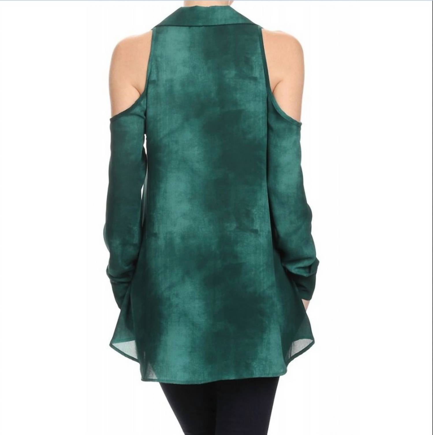 Ariella - Cold Shoulder Tunic Top