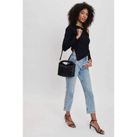 Moda Luxe - Woven Vegan Leather Crossbody Bag