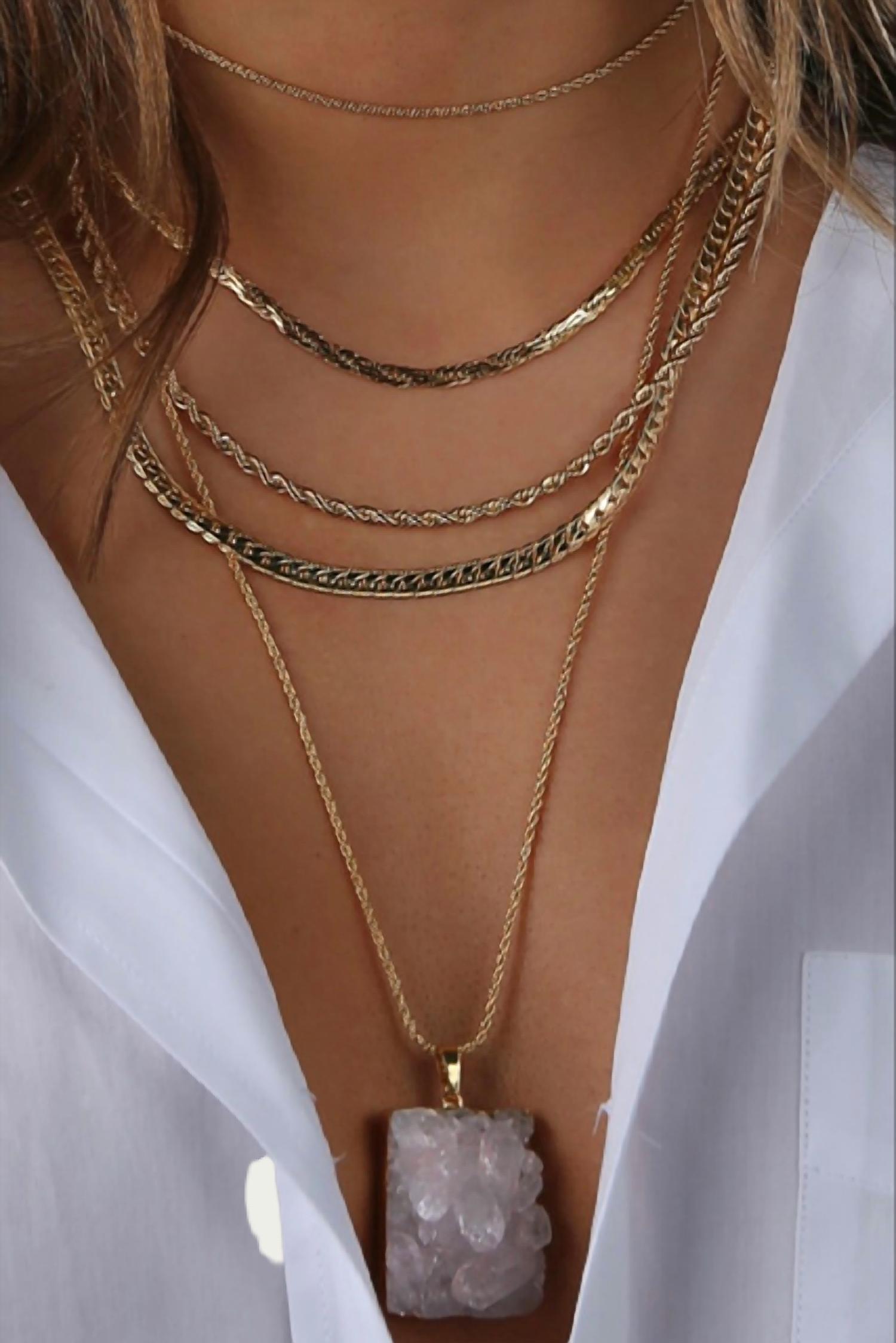 DOUBLE ROPE CHAIN NECKLACE