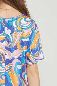 Entro - Abstract V-Neck Top