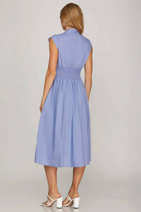 She + Sky - Women's Zip Front Midi Dress