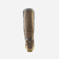 Mou - Women's French Toe Wedge Tall Boots