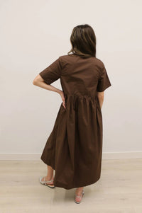 Olivaceous - Stella Bow Front Relaxed Fit Midi Dress