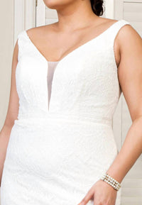 Elizabeth K - Long Sleeveless Wedding Dress