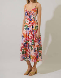 Sugarlips - Hatley Floral Tie Knot Midi Dress