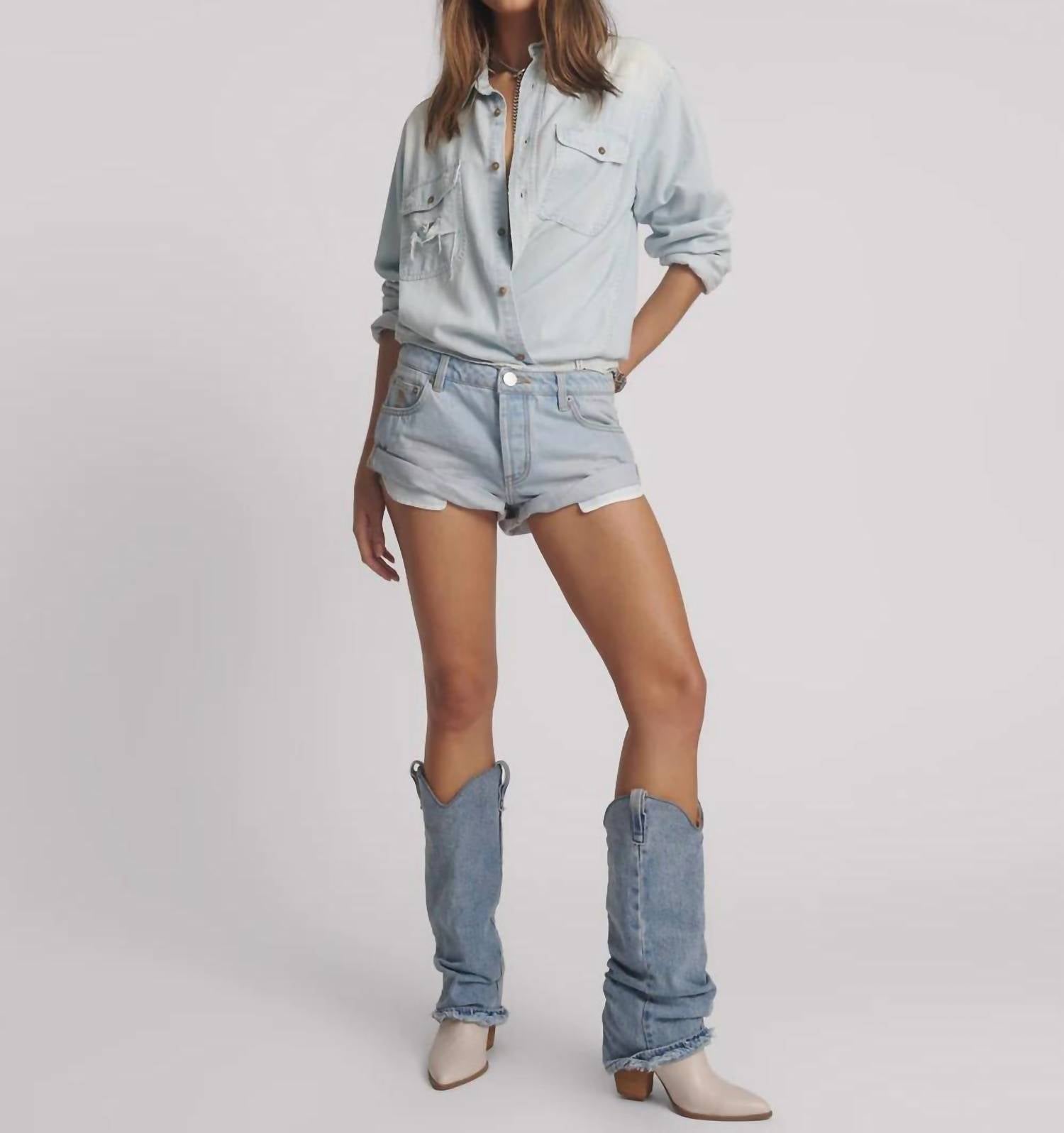 One Teaspoon - Bandits Low Waist Denim Shorts