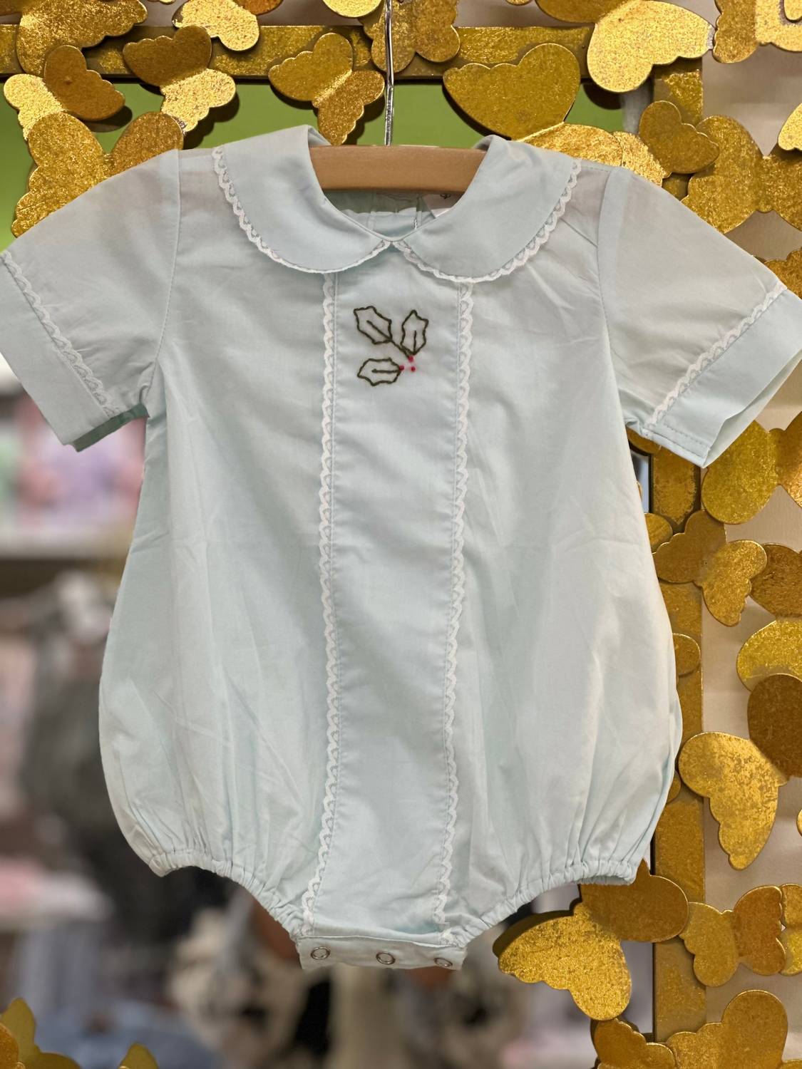 Lulu Bebe - Boy's Embroidered Bubble