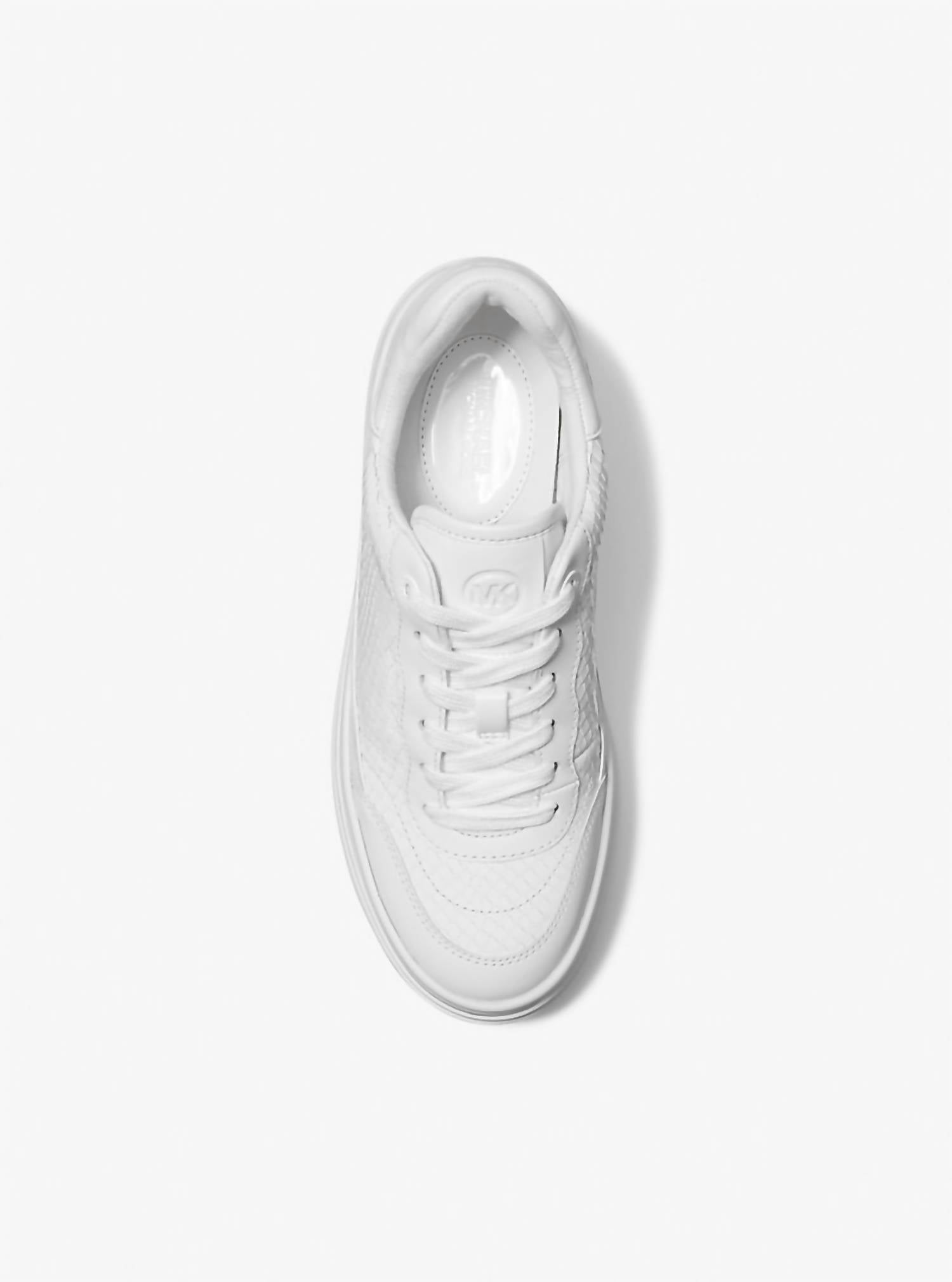 Michael Kors - Women's Hayes Snake Embossed Leather Platform Sneaker