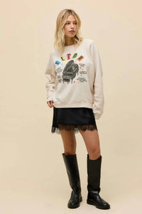 Daydreamer - Elton John Rainbow Piano Vintage Raglan Sweatshirt