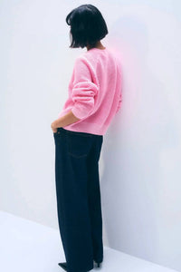 White + Warren - Cashmere Two Tone Mesh Sweatshirt