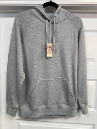 DEVIL-DOG Men's Knit Top Hoodie in grey heather - men's shirt