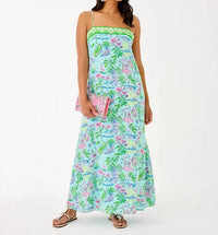 Lilly Pulitzer Amalfi Silk Maxi Dress in salt pond blue - women's dress - view 4