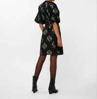 Esqualo - Petra Puff Sleeve Jacquard Mini Dress