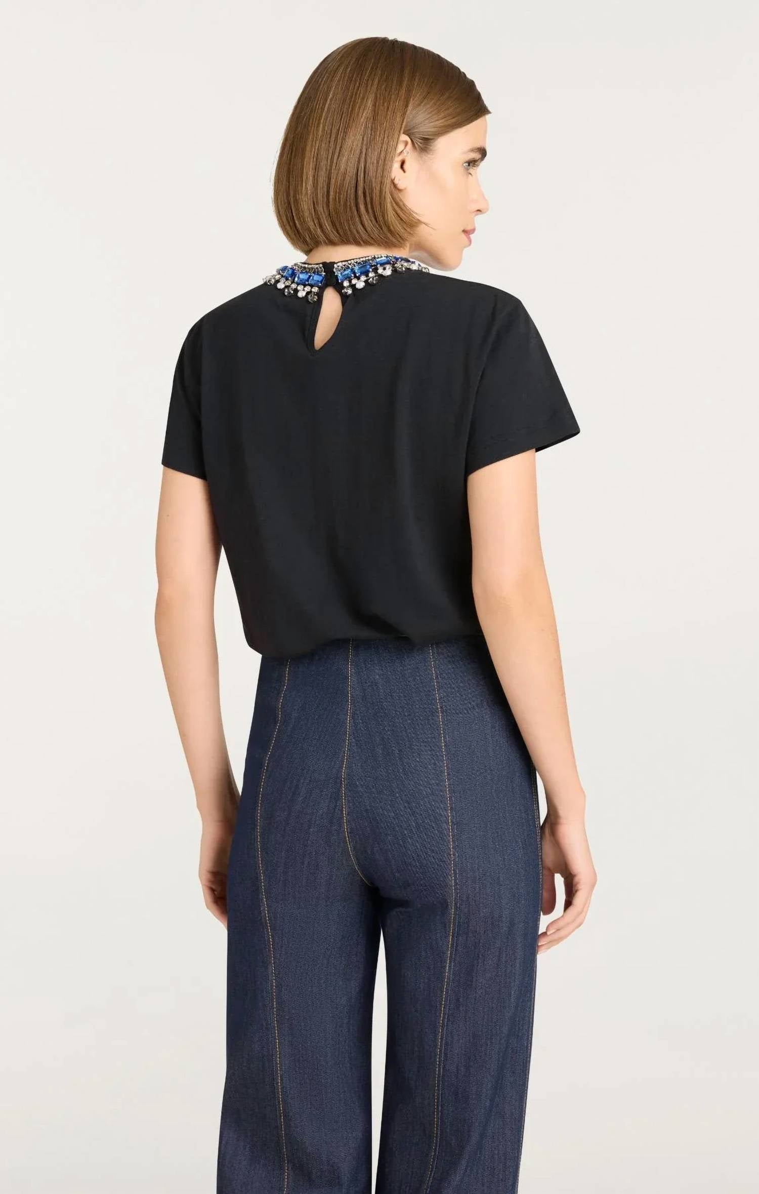 Cinq A Sept - Pearl Rhinestone Necklace Danielle Tee