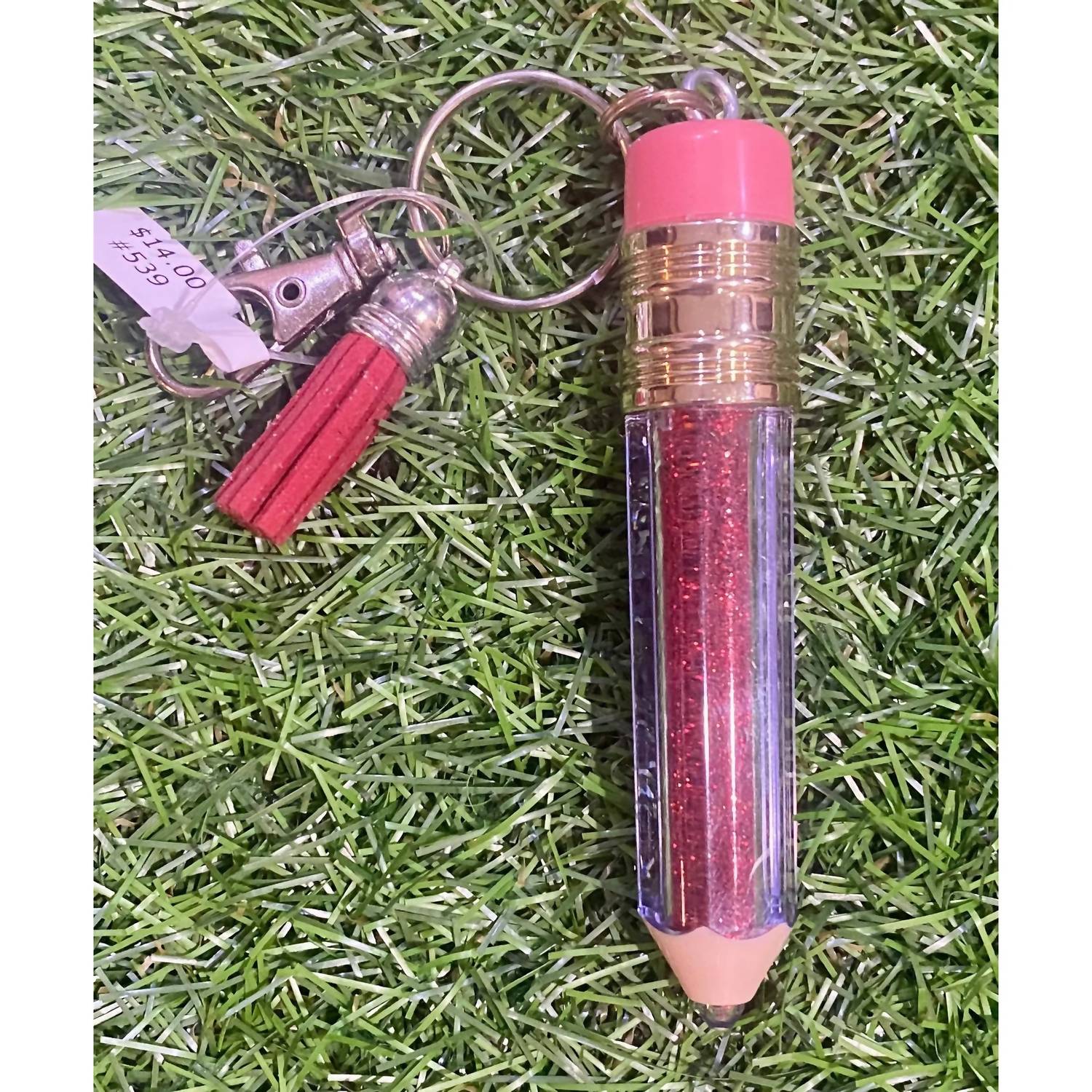 Sophia Collection - Floating Glitter Pencil Keychain
