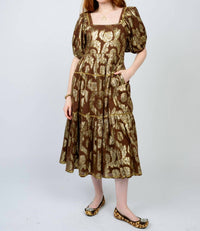 Ivy Jane - Metallic Roses Midi Dress