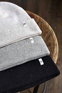 Upstate Stock Unisex Blackout Easy Fit Upcycled Cotton Beanie - men's hat - alternate view
