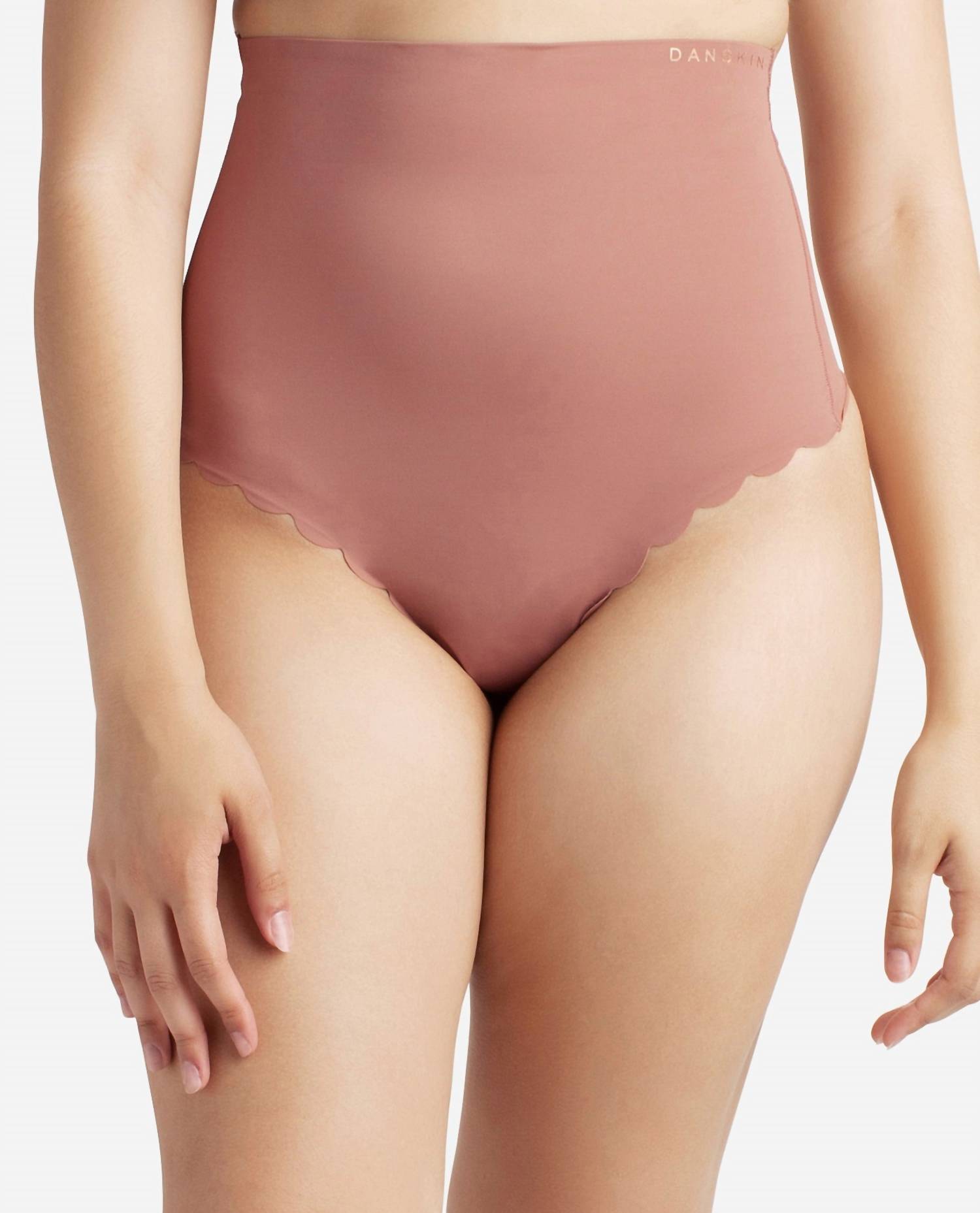Danskin - 2-Pack Laser Thong Shaping Underwear With Scallop Edge